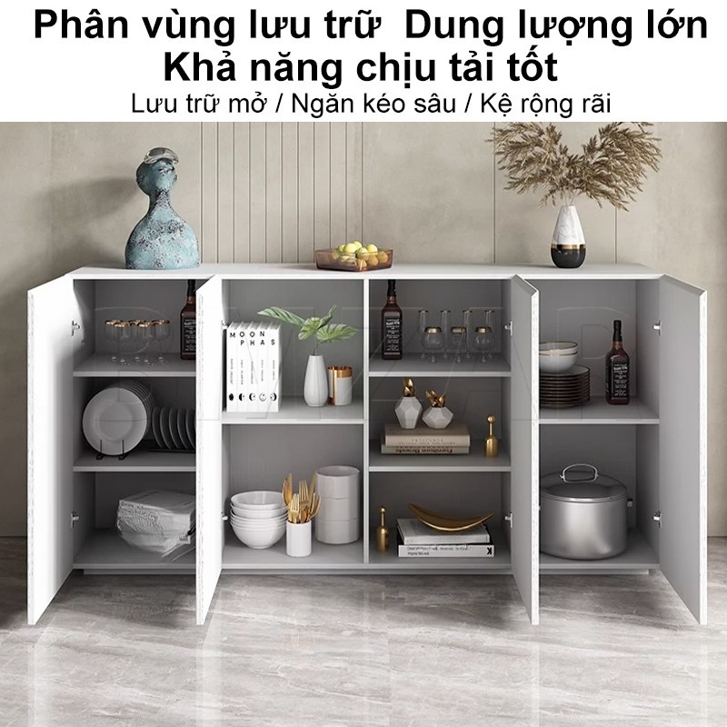 BMZAR Tủ Buffet Tủ Đựng Đồ Đa Năng Gỗ MDF Chống Thấm Đồ Gia Dụng Dung Lượng Lớn Cho Phòng Khách Bếp | BigBuy360 - bigbuy360.vn