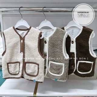   Mompa Chính Hãng  Áo khoác lông cừu Mompa mềm mại cho bé trai bé gái size 1Y - 5Y 