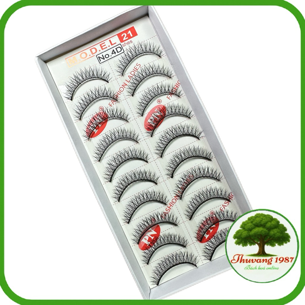 Hộp 10 đôi lông mi giả PN mã 4D dễ gắn bền đẹp