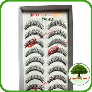 Hộp 10 đôi lông mi giả PN mã 4D dễ gắn bền đẹp