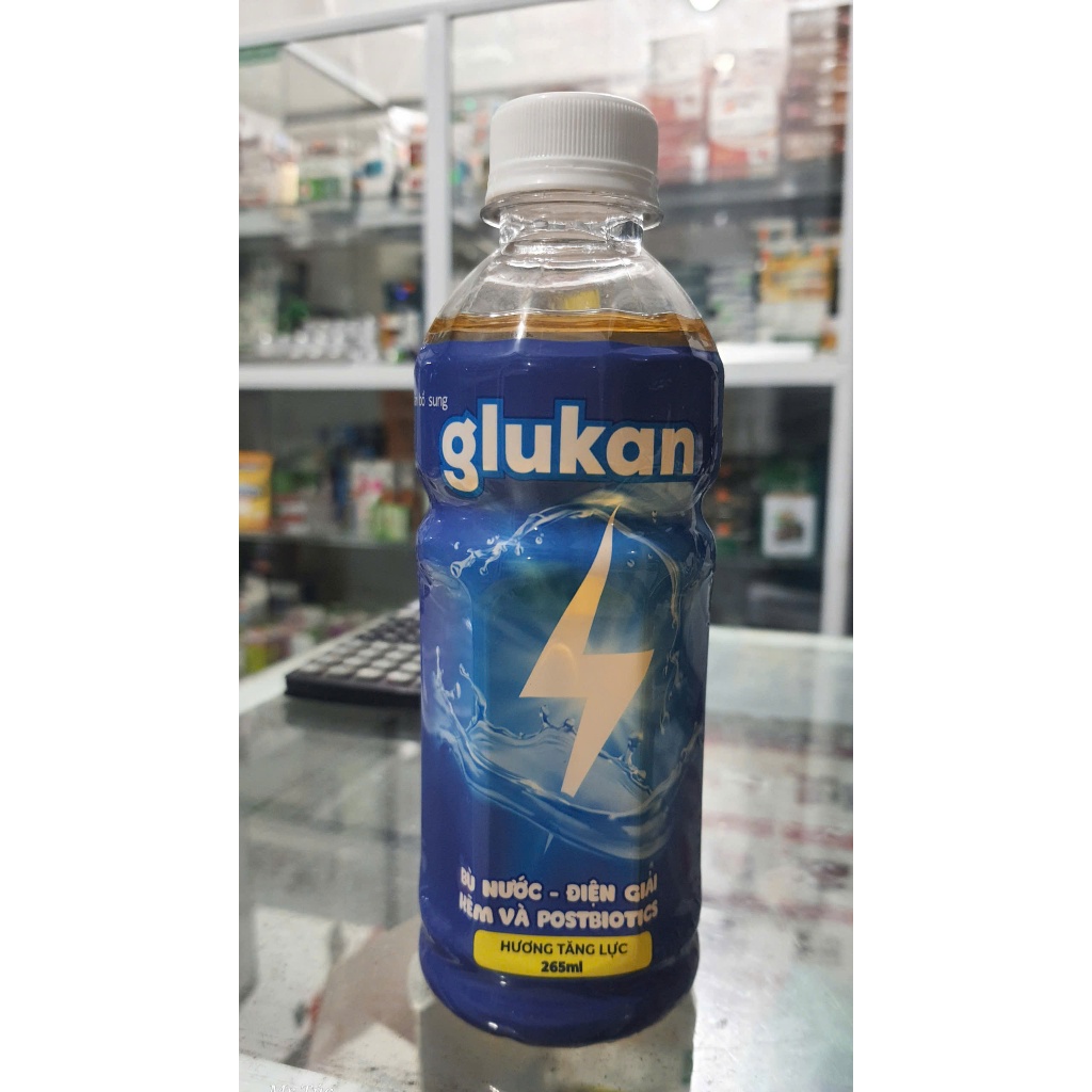 Hot Hit 🔥 NƯỚC ĐIỆN GIẢI GLUKAN Hương Vải - BÙ NƯỚC NHANH, Bổ Sung KẼM & POSTBIOTICS 🦠