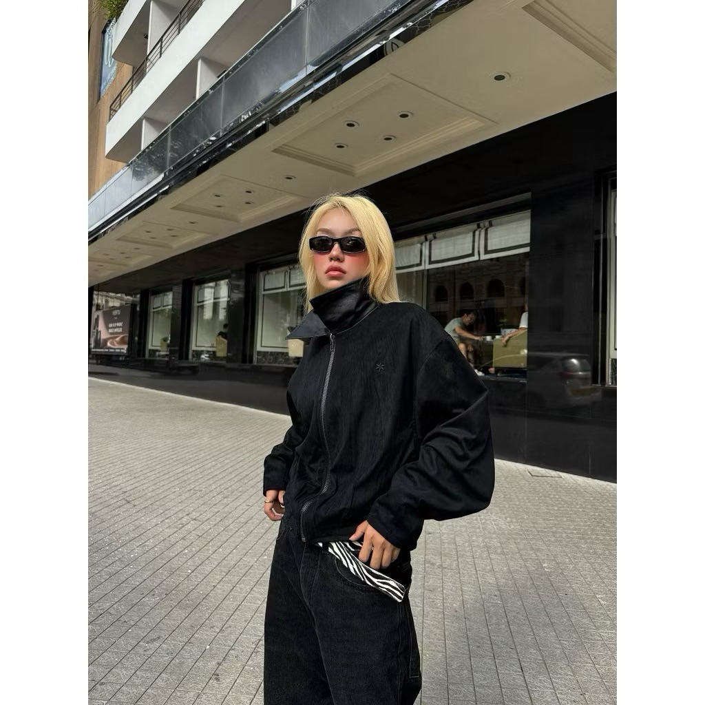 Áo khoác da lộn isme new