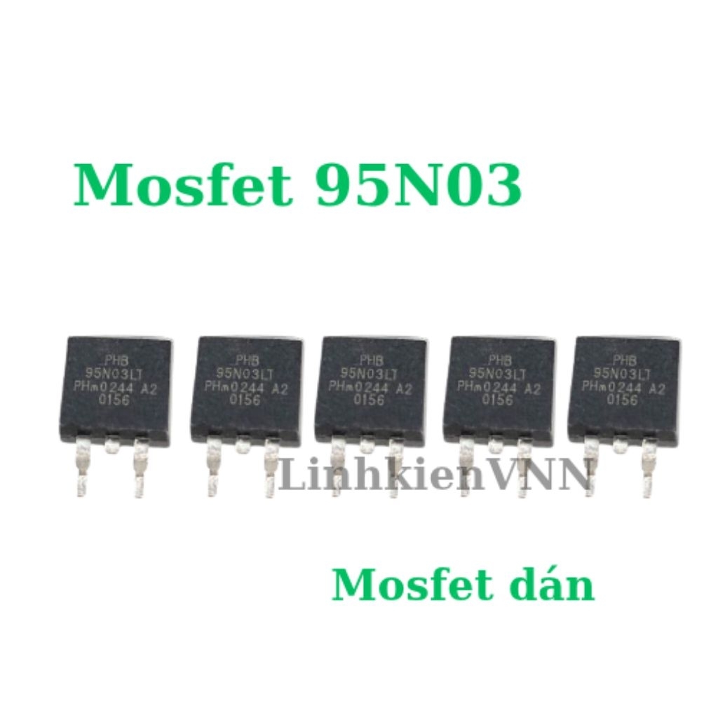 Set 5 Mosfet Dán SMD chống ngược 95N03 hàng tháo máy