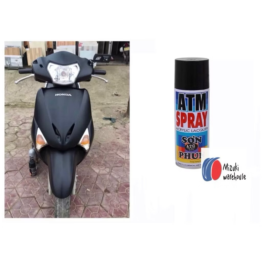 Sơn xịt ATM Spray Paint Cao Cấp màu Đen Nhám A212 ( Flat BlackA212)