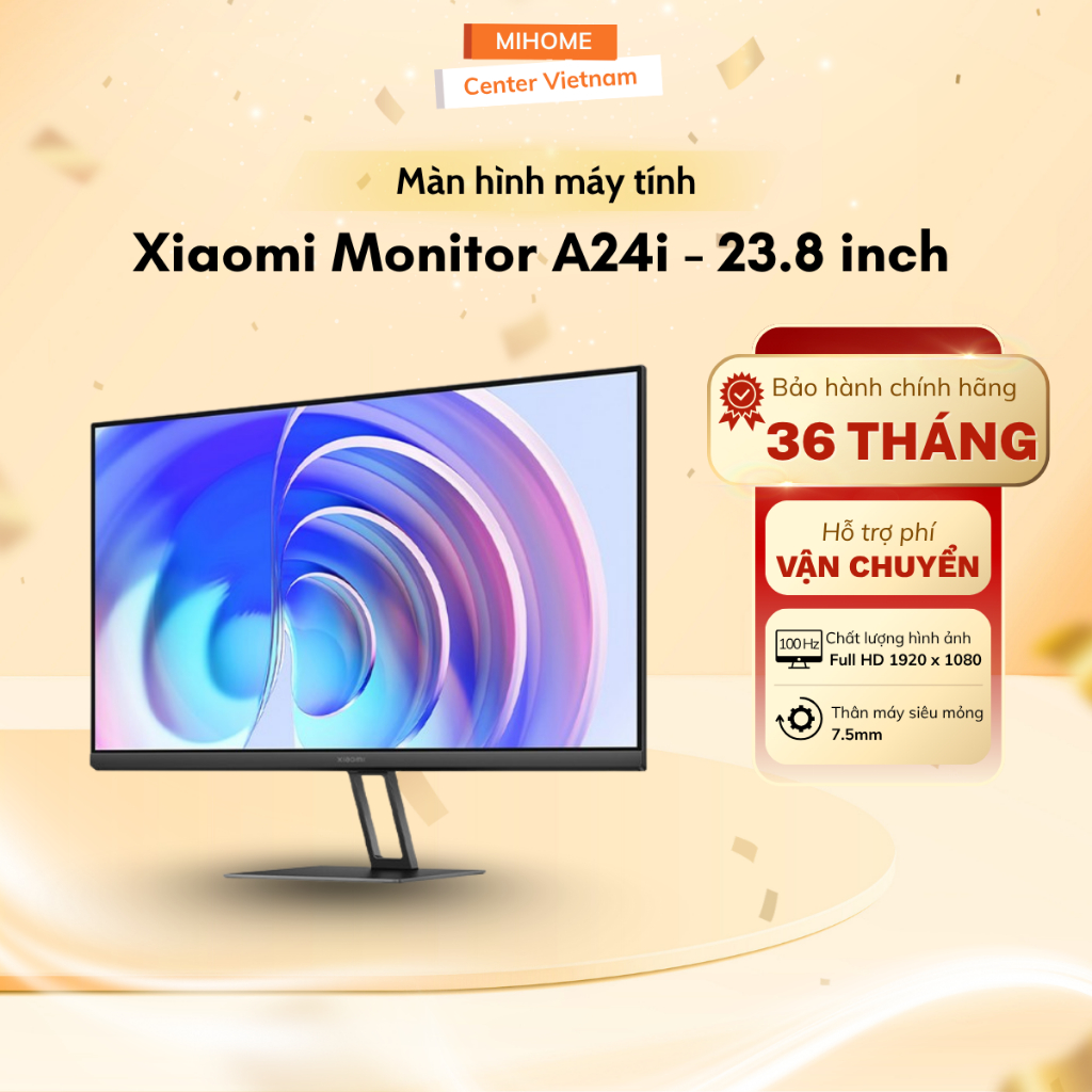 Màn hình máy tính Xiaomi Monitor A24i EU - 23.8 Inch, Tần Số Quét 100 Hz - Bảo Hành 36 Tháng