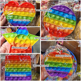  Combo 10 đồ chơi Pop It bong bóng cầu vồng,nhấn bóp giải toả căng thẳng đồ chơi giảm stress 