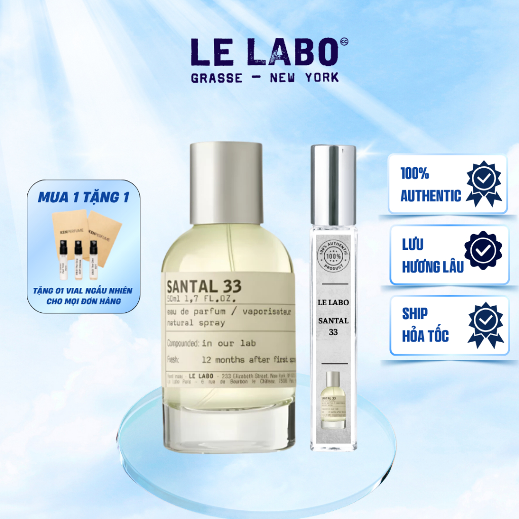 [Auth]Nước hoa Le Labo Santal 33 |Hàng chính hãng Le Labo tặng kèm 2ml bất kì