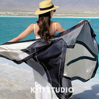 khăn choàng lụa cao cấp hoạ tiết hoa sang trọng dùng bốn mùa mềm mịn chống nắng nhẹ 90x180cm