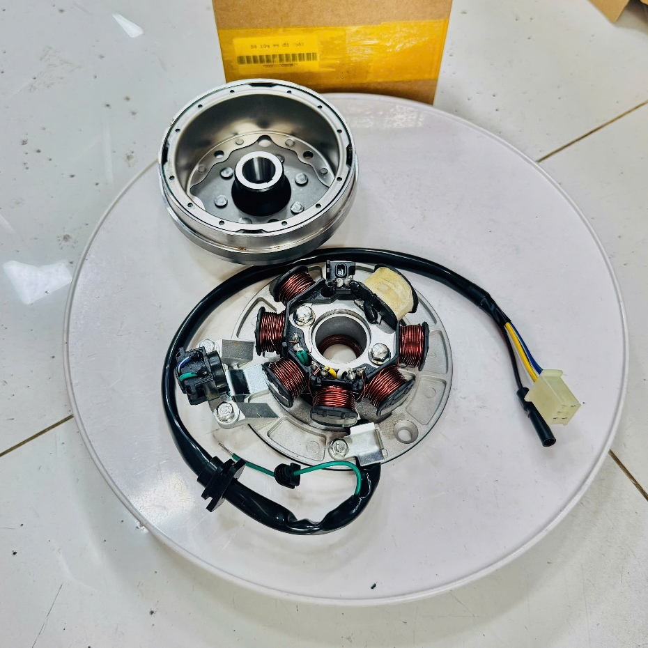 Vô lăng mâm lửa 86 đầu chùa ATE dành cho xe Wave, Dream Cub 67 chính hãng