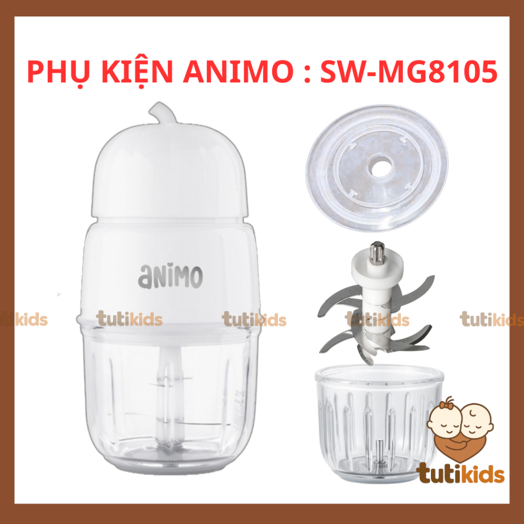 Cối Thủy Tinh Thay Thế Máy Xay Animo Petite Plus 0.3L - Model: SW-MG8105, phụ kiện animo
