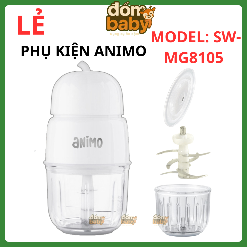 Cối Thủy Tinh Thay Thế Máy Xay Animo Petite Plus 0.3L - Model: SW-MG8105, phụ kiện animo
