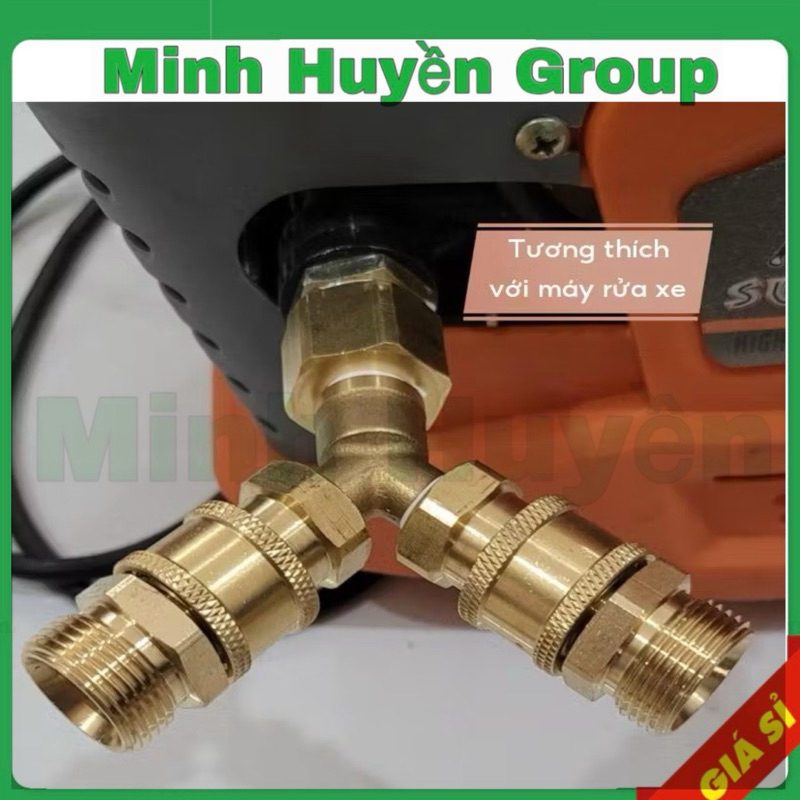 Khớp Chia Chữ Y Ren Trong 22mm Ra 2 Ren Ngoài 22mm Hoặc 14mm (Nối Nhanh 1/4)