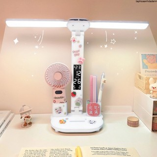  Đèn LED Để Bàn Đa Năng Đèn Học Để Bàn Chống Cận Cao Cấp Với 3 Màu Sáng Và Đồng Hồ LCD Sắc Nét HOT 