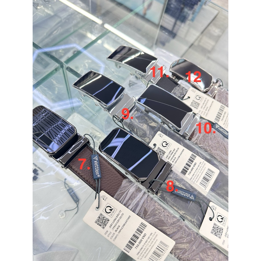 Thắt Lưng Nam Việt Tiến chất liệu 100% Da Bò ( 100% COWLEATHER ) DÂY RÚT, ĐẦU HỘP