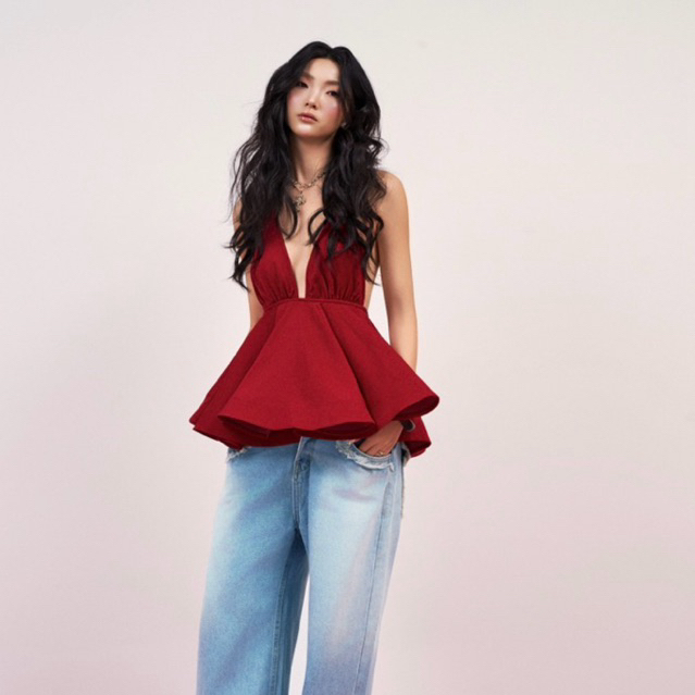 EIN.OFFICIAL - CHIMIN TOP (áo hở lưng form bồng xoè)