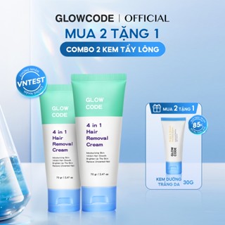   MUA 2 GIẢM 10%  Combo 2 Kem tẩy lông 4in1 Glowcode tẩy lông tay chân vùng kín nách không đau rát dịu nhẹ triệt lông 