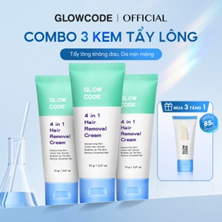   MUA 3 TẶNG 1  Combo 3 Kem tẩy lông 4in1 Glowcode tẩy lông tay chân vùng kín nách tẩy lông an toàn dịu nhẹ không đau rát 