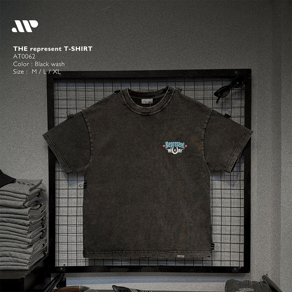 Áo thun cổ tròn Oversize The represent 98% Cotton 360GSM - AT0062 | APEXSTUDIO
