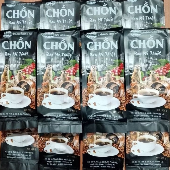 combo 4 bịch Cà Phê Chồn Ban Mê Thuột 1 gói 500g - QUÊ Hương COFFEE cà phê hàng đầu buôn mê Thuột hạ