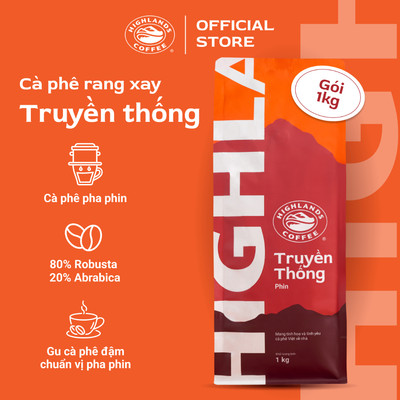 Cà phê bột Truyền Thống Highlands Coffee 1Kg
