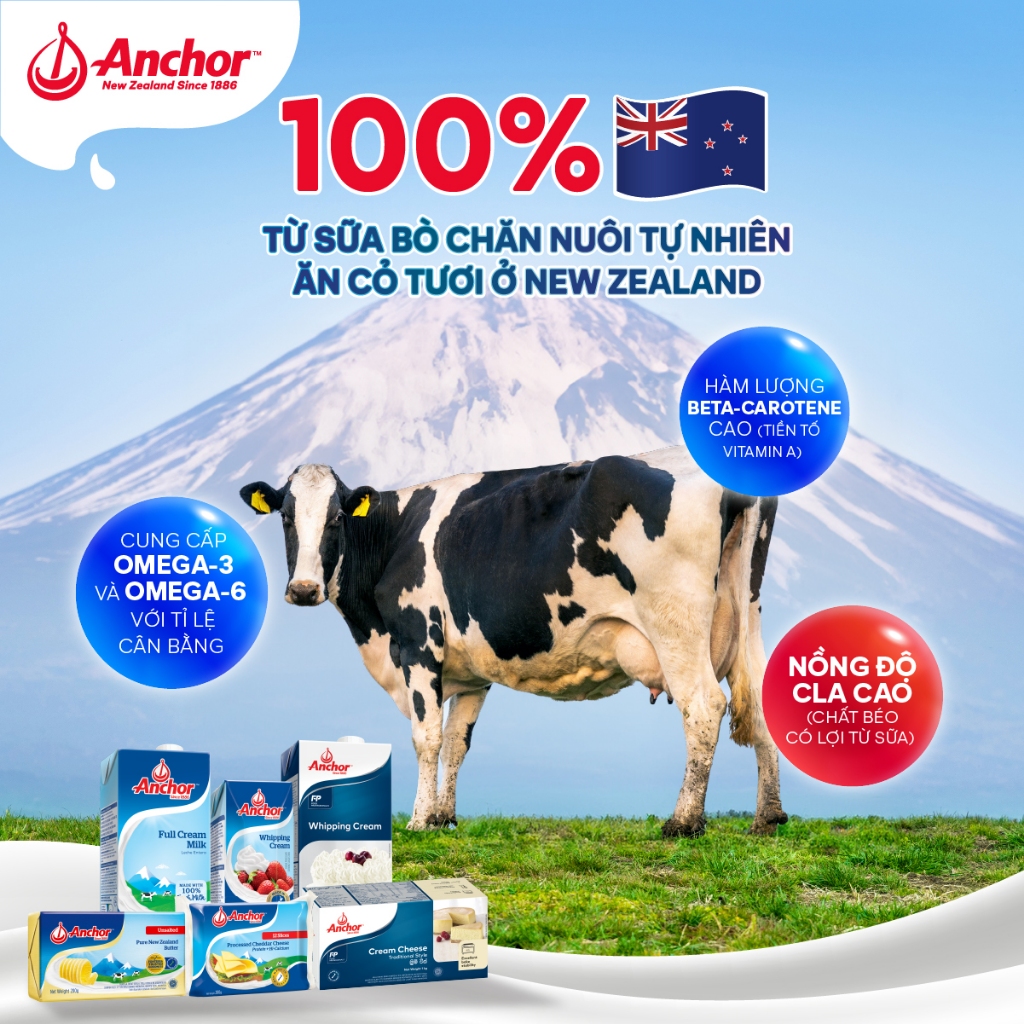 [Gift] Phô mai lát ANCHOR CHEDDAR 200G (12 miếng)