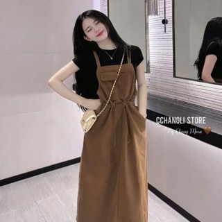 Yếm váy bò màu xanh hàng quảng châu cao cấp sẵn 3 size SML