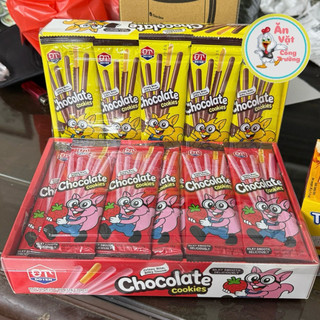  Lốc 30 gói bánh quy que socola siêu ngon bánh que bọc socola cho bé sỉ đồ ăn vặt 