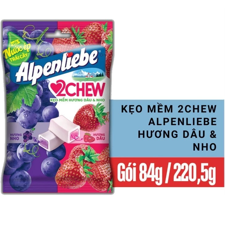 Kẹo Mềm Alpenliebe 2Chew Và Eclairs Caramel Nhân Socola Chảy - Hương Vị Độc Đáo, Thơm Ngon, Ngọt Ngà