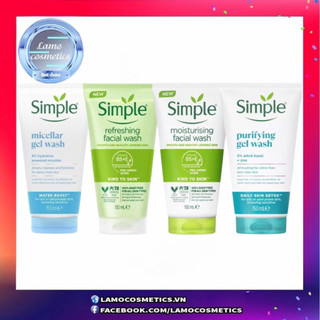   Hàng Nhập Khẩu Date 2027  Sữa Rửa Mặt Simple Kind To Skin Refreshing Facial Wash Gel 150ml 