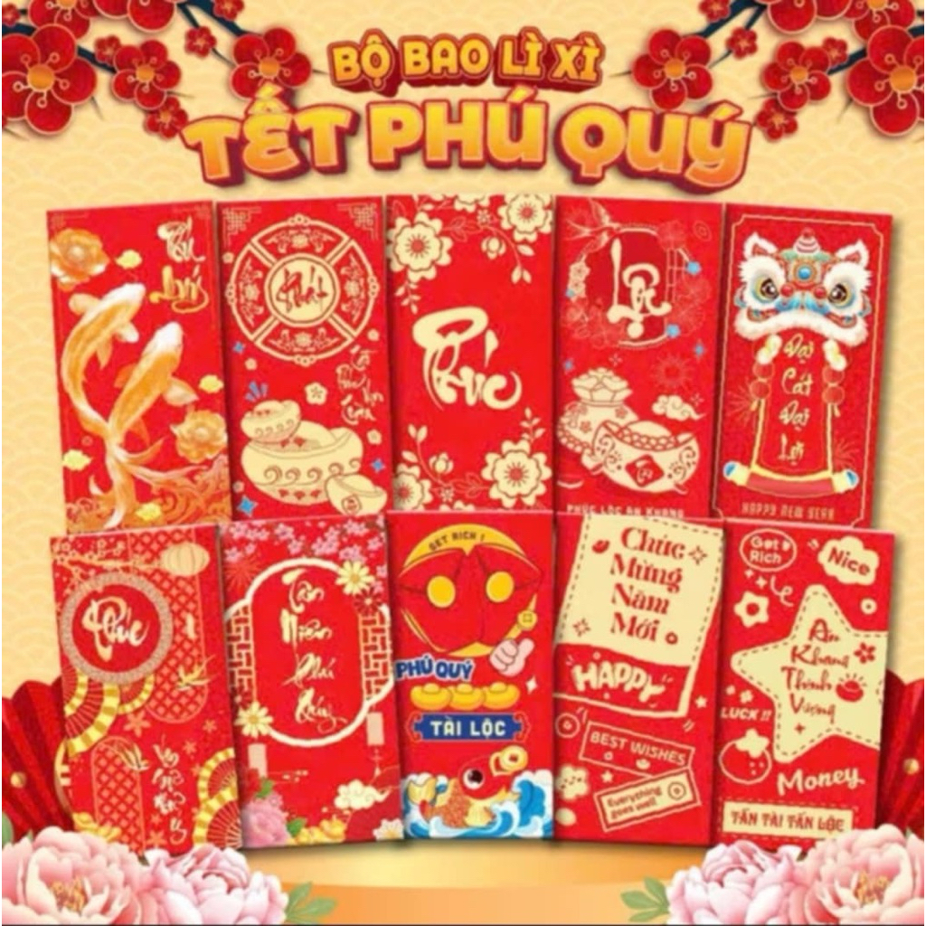 sét 5_10-30-50-100 bao lì xì loại đẹp