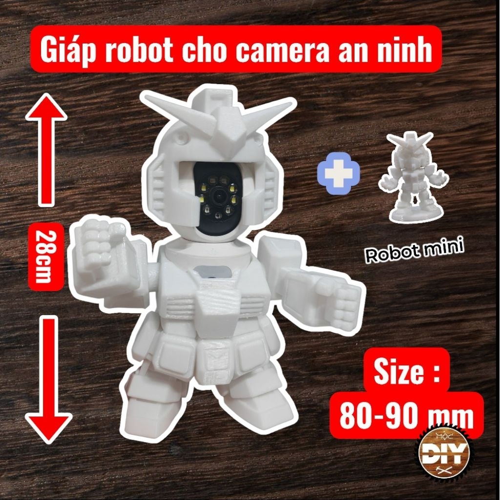 Bộ giáp Gundam cho camera, tặng kèm gundam mini