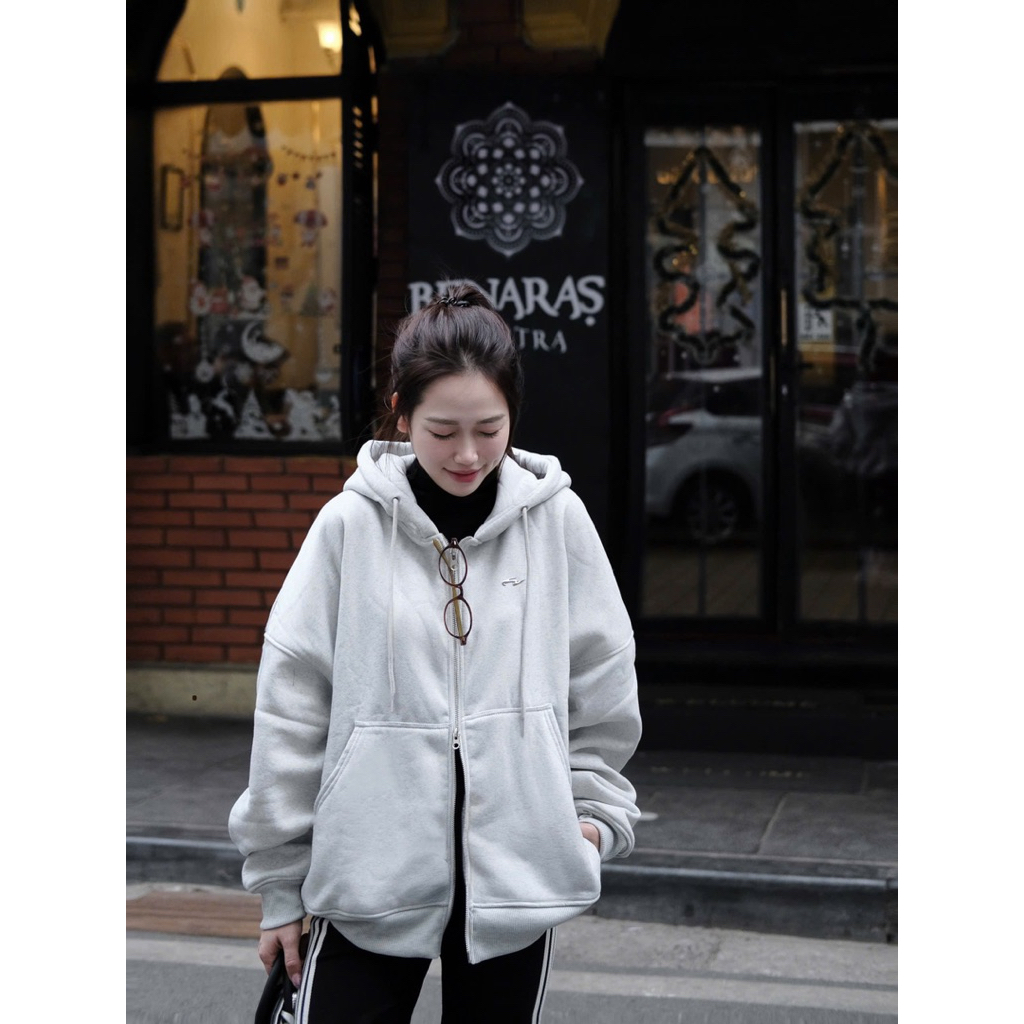 SYMBOL HOODIE ZIP - Áo hoodie zip logo kim loại khoá kéo 2 đầu | BigBuy360 - bigbuy360.vn