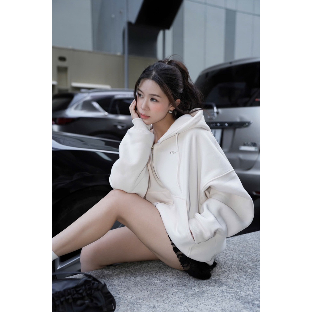 SYMBOL HOODIE ZIP - Áo hoodie zip logo kim loại khoá kéo 2 đầu | BigBuy360 - bigbuy360.vn