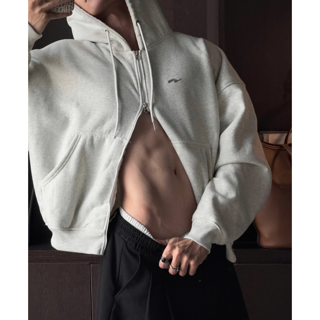 SYMBOL HOODIE ZIP - Áo hoodie zip logo kim loại khoá kéo 2 đầu | BigBuy360 - bigbuy360.vn