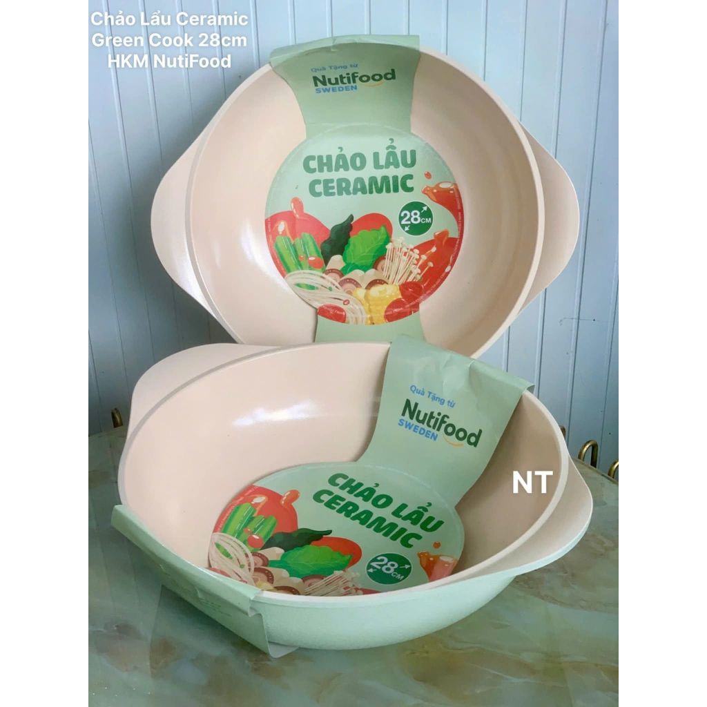Chảo lẩu Ceramic 28cm Green Cook