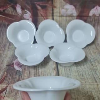 Chén chấm sứ Minh Long hình hoa - chén chấm sứ minh long