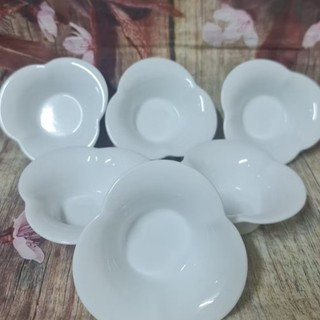 Chén chấm sứ Minh Long hình hoa - chén chấm sứ minh long