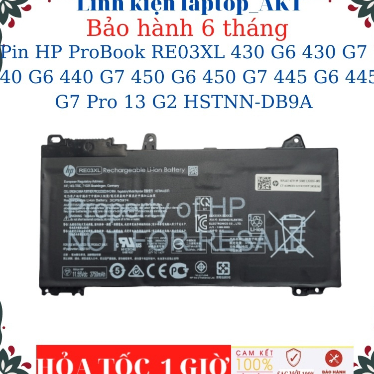 Pin Laptop HP ProBook 430 G6 430 G7 440 G6 440 G7 450 G6 450 G7 445 G6 445 G7 HP Pro 13 G2 HSTNN-DB9