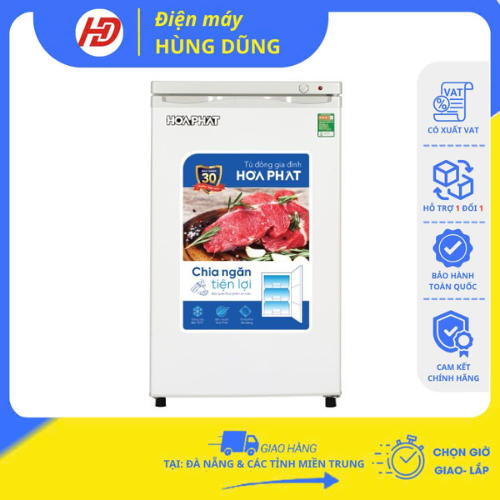 [ SHIP HỎA TỐC ĐÀ NẴNG +HỘI AN+HUẾ ] Tủ đông đứng Hòa Phát 106 lít 4 ngăn HPF UAH6106 - Bảo hành chính hãng 24 tháng