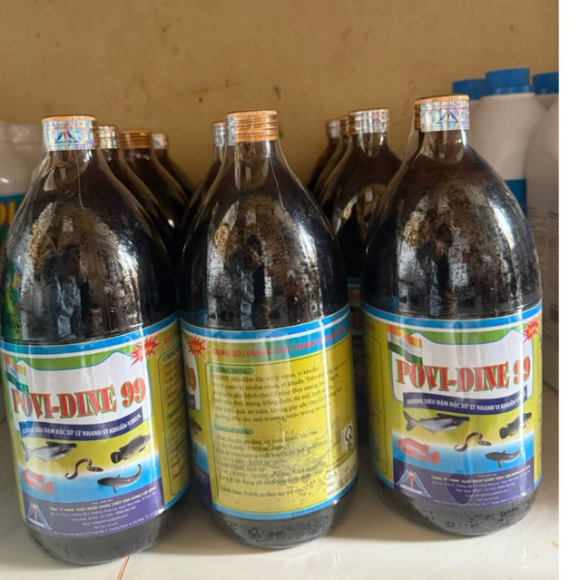 iodine 99 chai 1 lít xử lí môi trường nước ao nuôi thuỷ sản