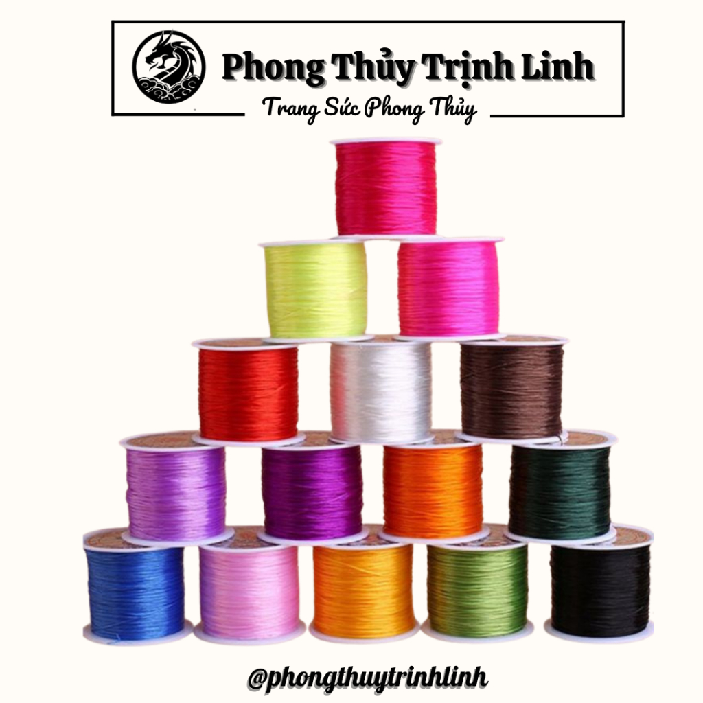 Dây cước thun lụa co giãn 0.5mm nhiều màu làm vòng tay, vòng cổ handmade, dây chun TPU [HCM]