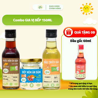   COMBO GIA VỊ BẾP  Ăn Dặm Cho Bé ECOFOOD - Dầu Chiên Xào Nước Mắm-150ml & Bột Nêm Vị Thịt Heo 50g 