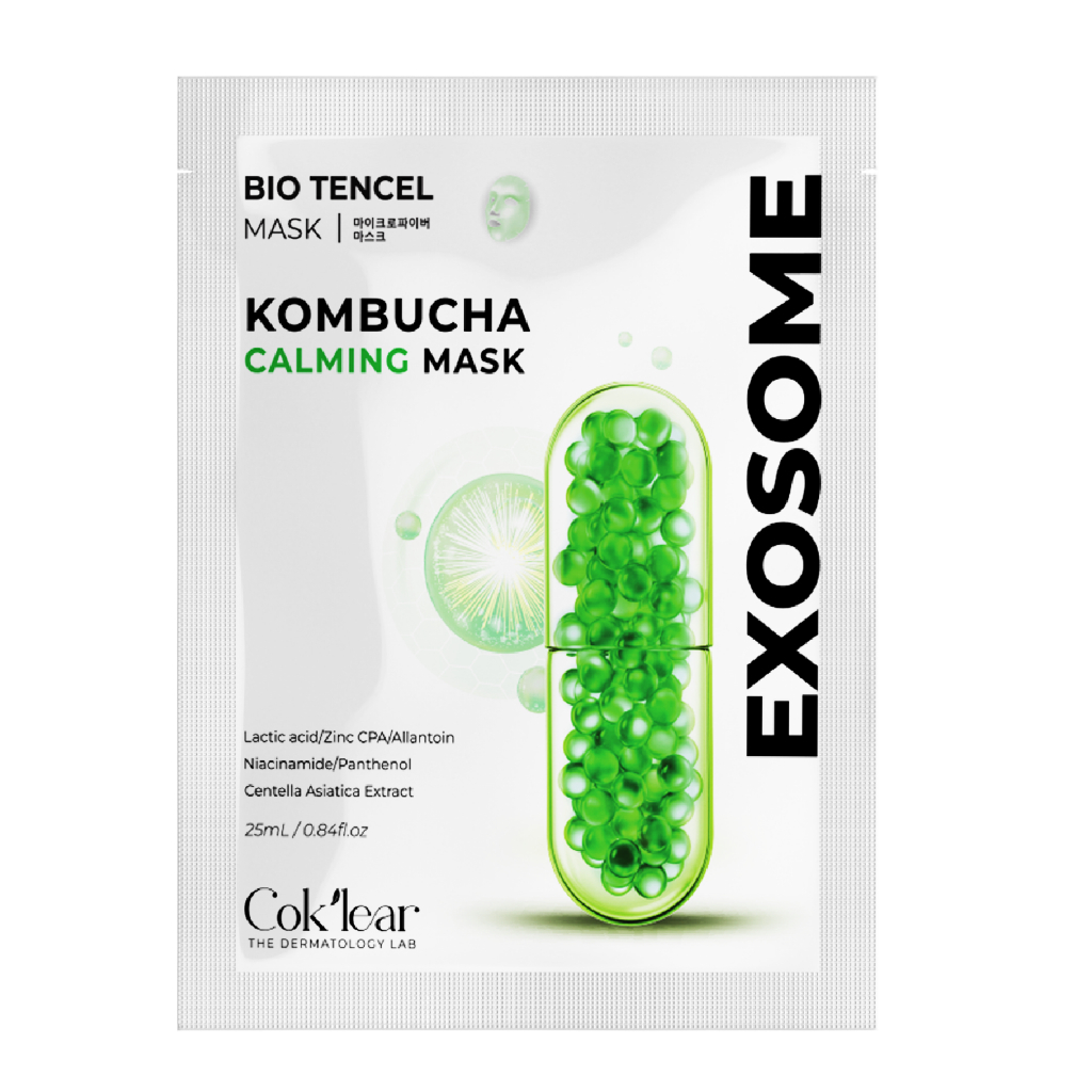 [QT] Cok'lear Exosome Kombucha Calming Mask - Hỗ Trợ Giảm Mụn 1 Hộp 5 Mask