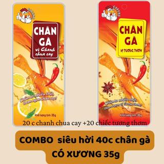  COMBO siêu hời 40 chiếc chân gà CABUNO 35g mix vị cabuno 