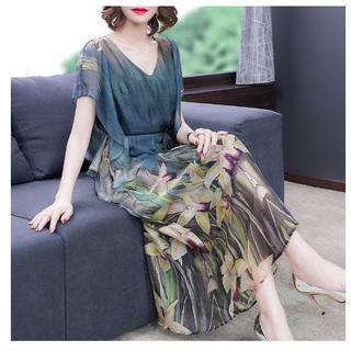 Đầm Lụa Hoa Pháp Dự Tiệc Sang Chảnh VH59