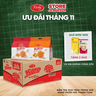   HCM  Thùng bánh RICHY Karo 2 vị  12 bịch thùng  
