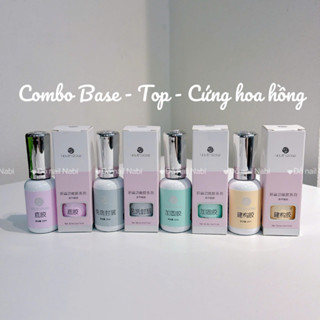  sơn gel hoa hồng top base cứng móng mẫu mới chính hãng 20ml 