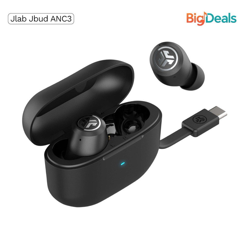 Tai nghe JLab JBuds ANC 3 - Chống ồn chủ động Hybrid | 45H Pin | Bluetooth 5.3 | IP55 | New 100% | B