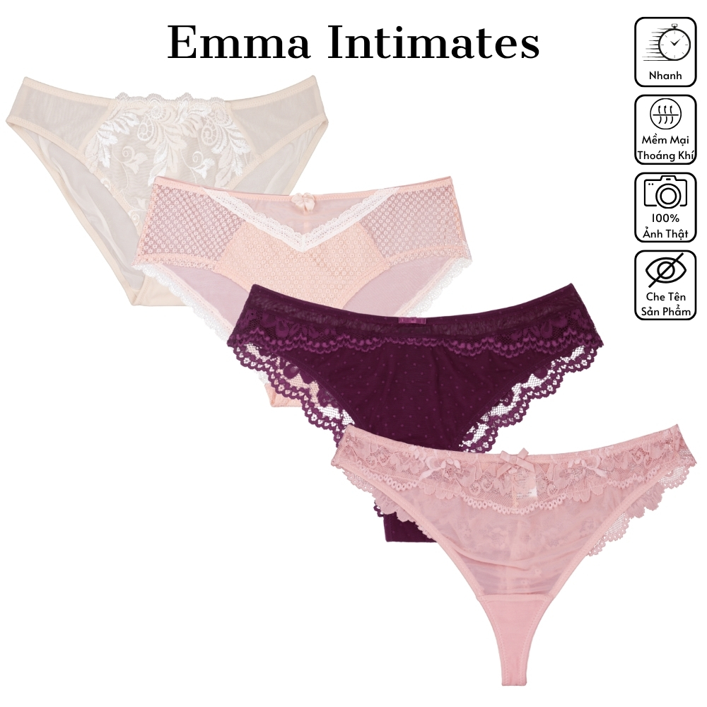 Quần Lót Nữ Lưới Ren Hoa Dáng Thong/Hipster/Brief Tôn Dáng Quyến Rũ