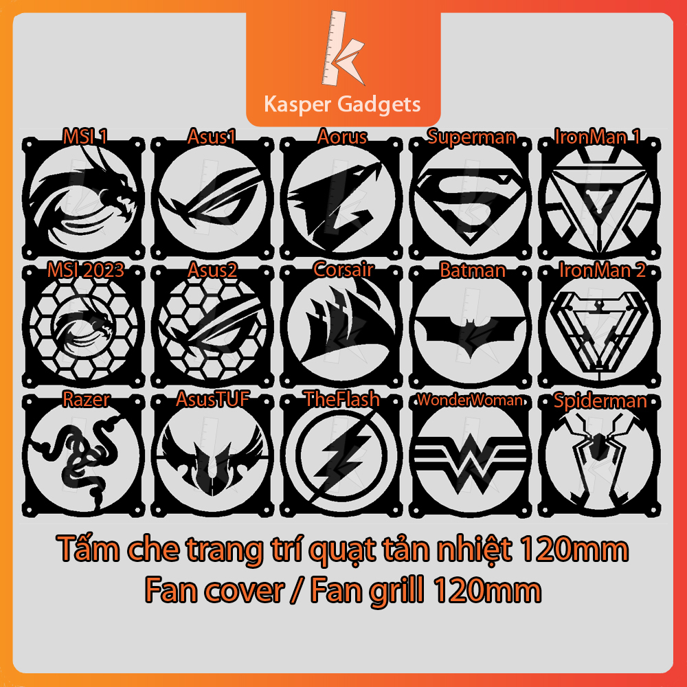 Tấm che trang trí quạt tản nhiệt 12cm / Computer Fan Cover 12cm